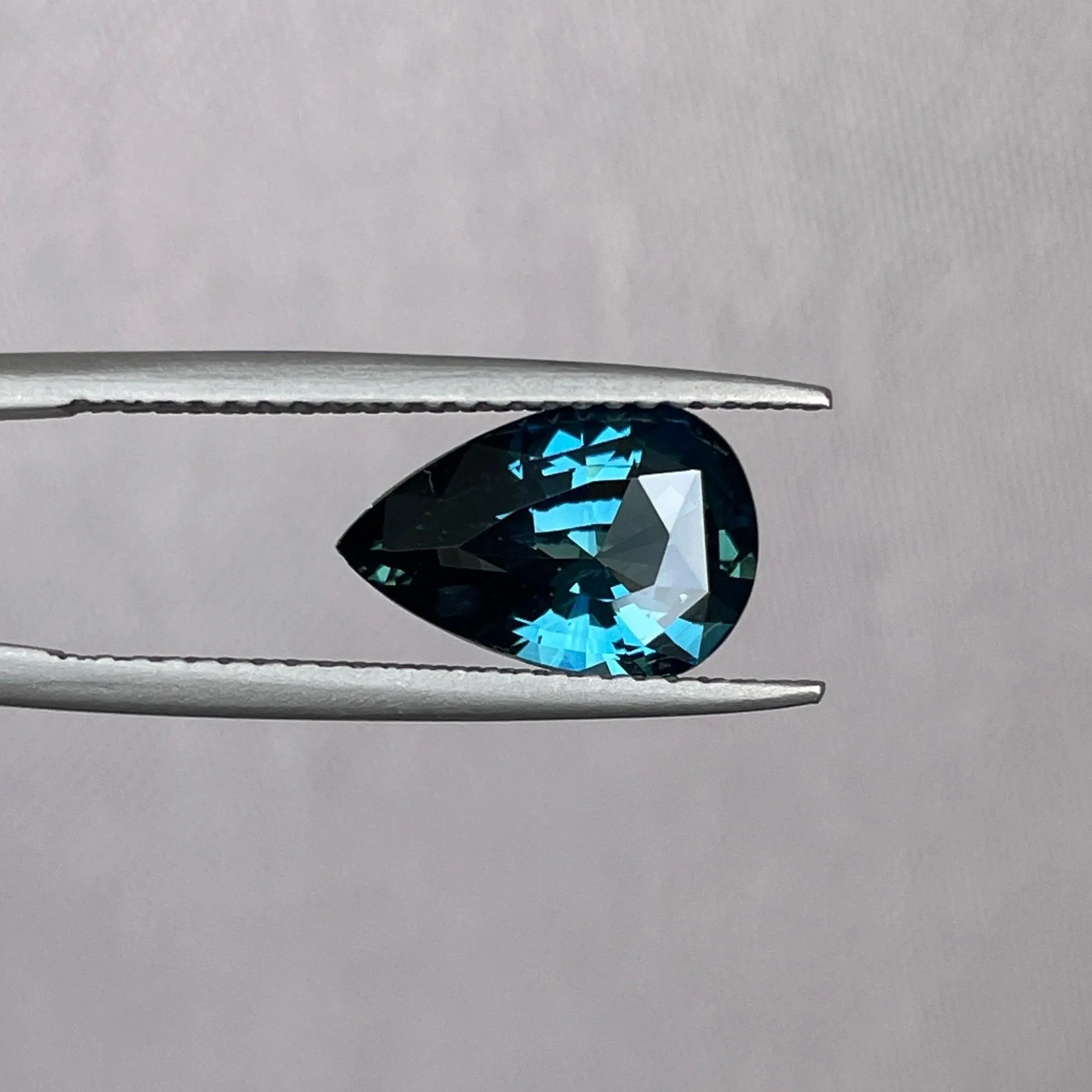This 2.54 carat Teal Sapphire is well cut to bring out the best colour and luster, and has a perfect colour blend