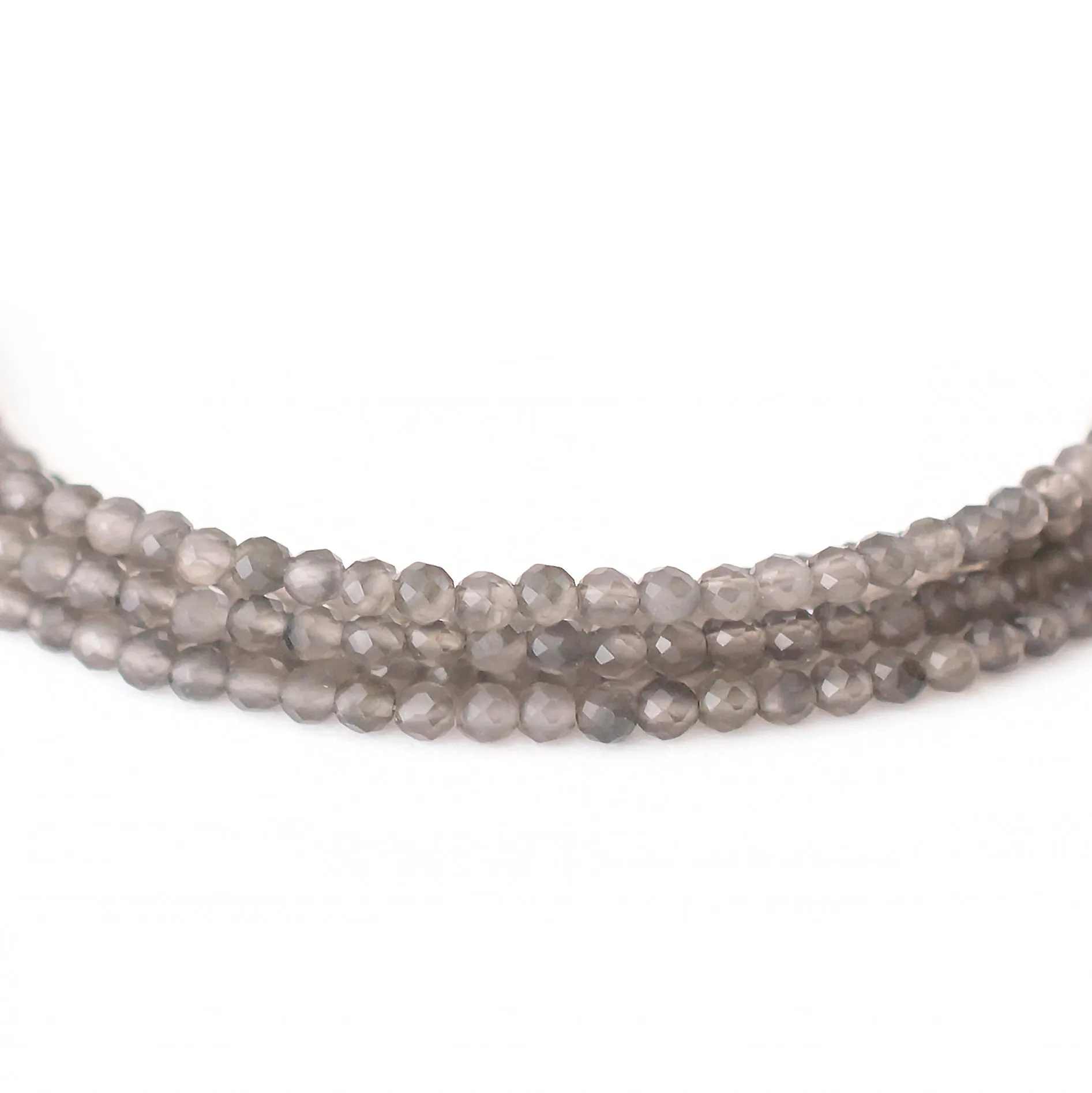 Three Gold Accent River Wrap‚ 14K White Gold