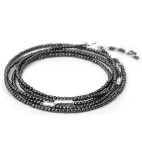 Three Gold Accent River Wrap‚ 14K White Gold