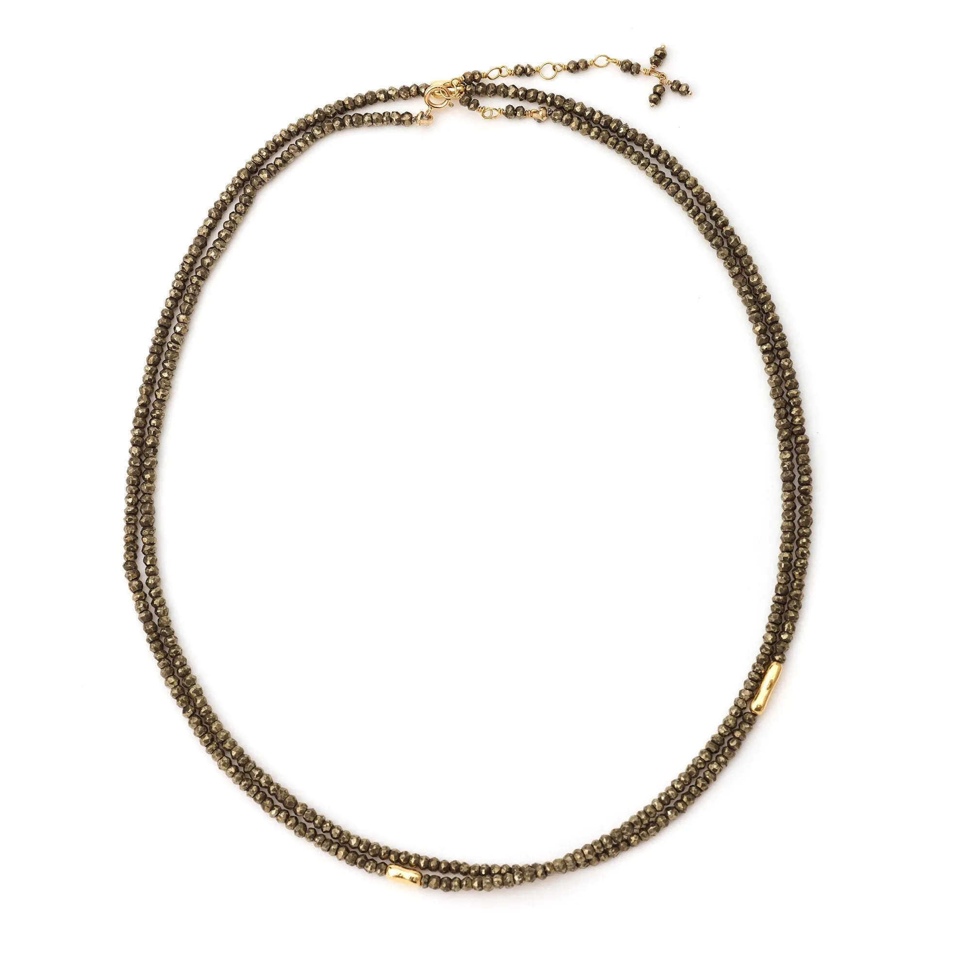 Three Gold Accent River Wrap‚ 14K White Gold