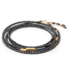 Three Gold Accent River Wrap, 18K Yellow Gold