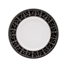 Tiara Black & Platinum Bread & Butter Plate