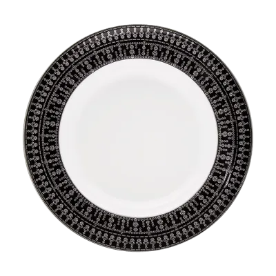 Tiara Black & Platinum Deep Round Platter