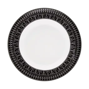 Tiara Black & Platinum Deep Round Platter