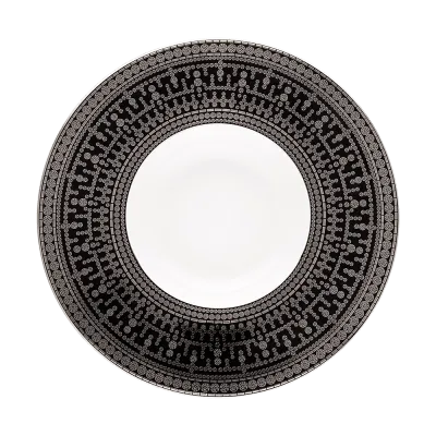 Tiara Black & Platinum Risotto Plate