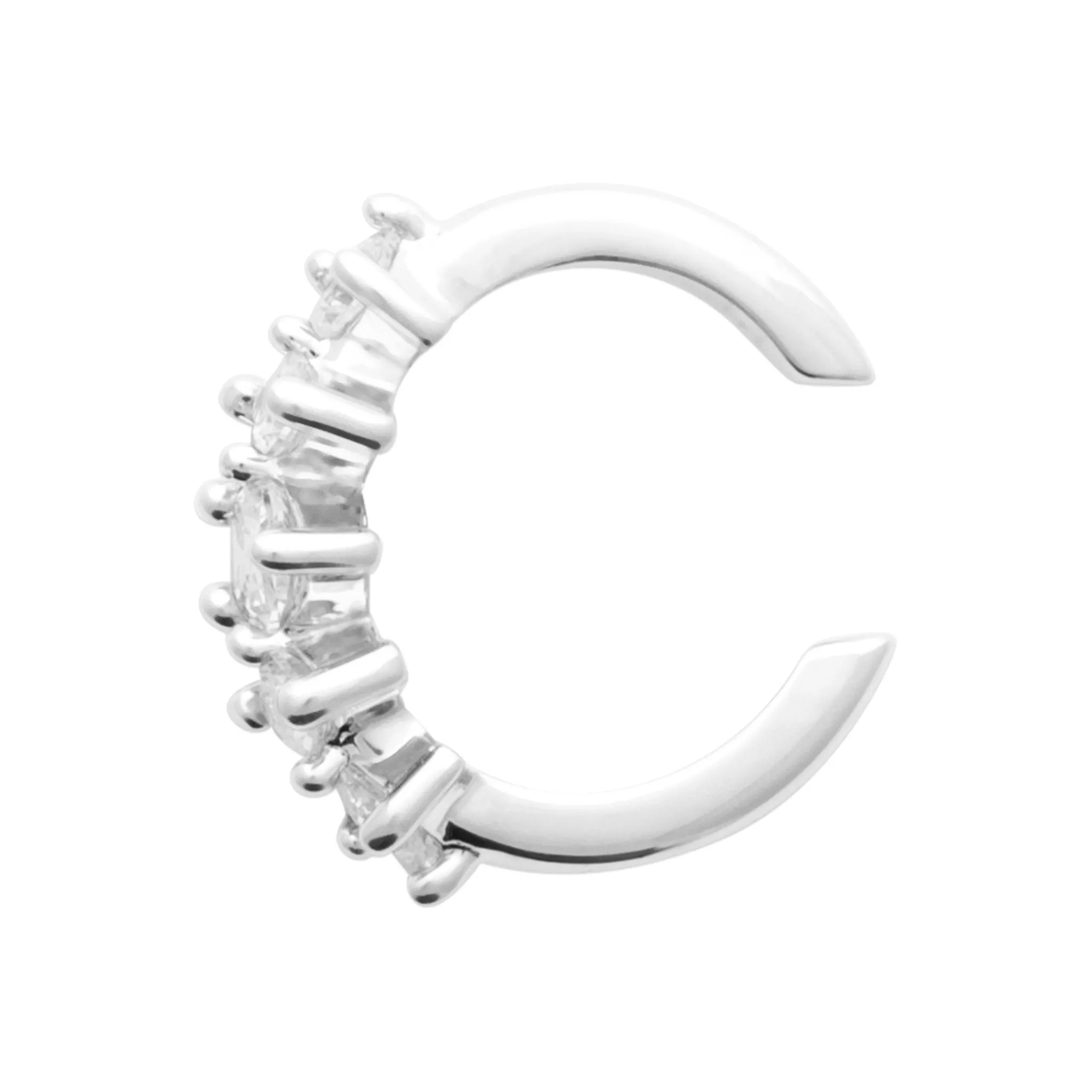 Tiara - Earcuff empierré en Argent