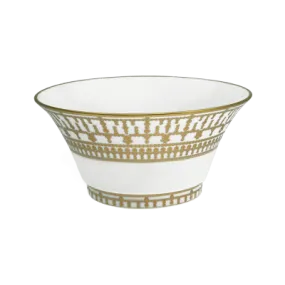 Tiara White & Gold Salad Serving Bowl