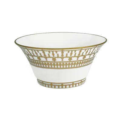 Tiara White & Gold Salad Serving Bowl