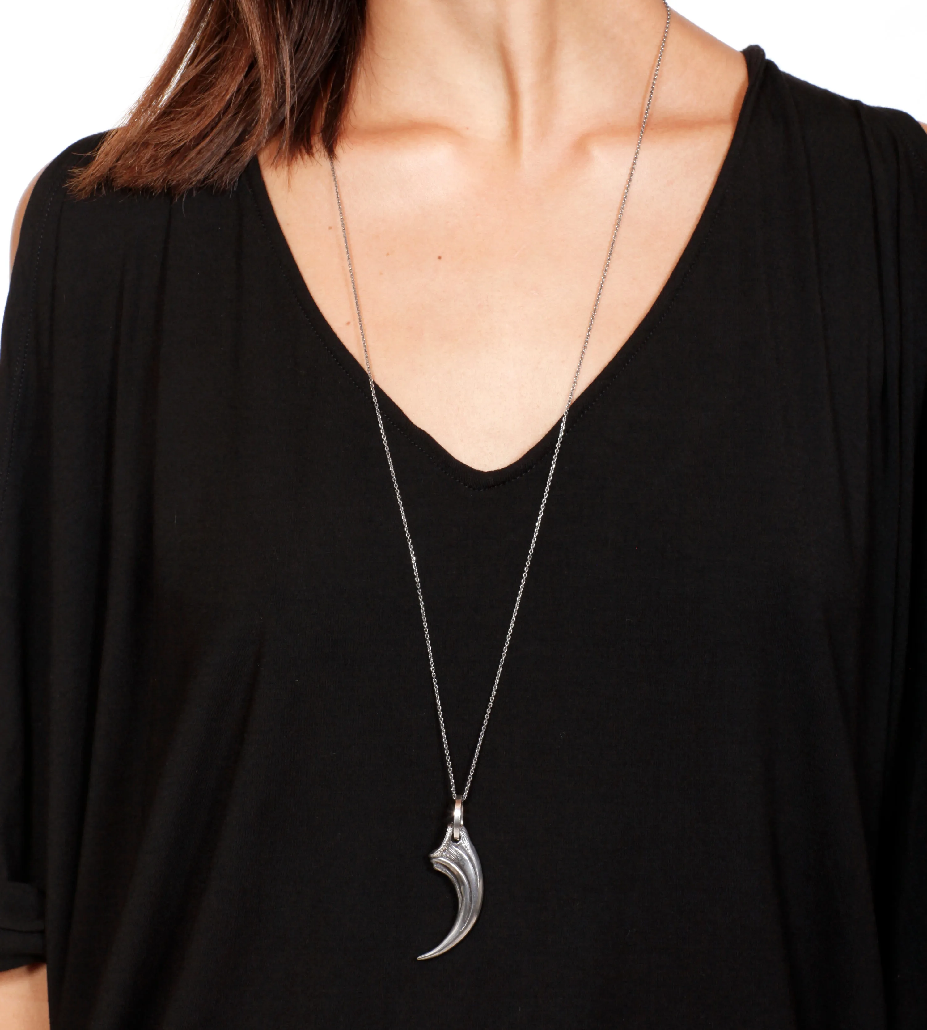 tiger talon pendant silver