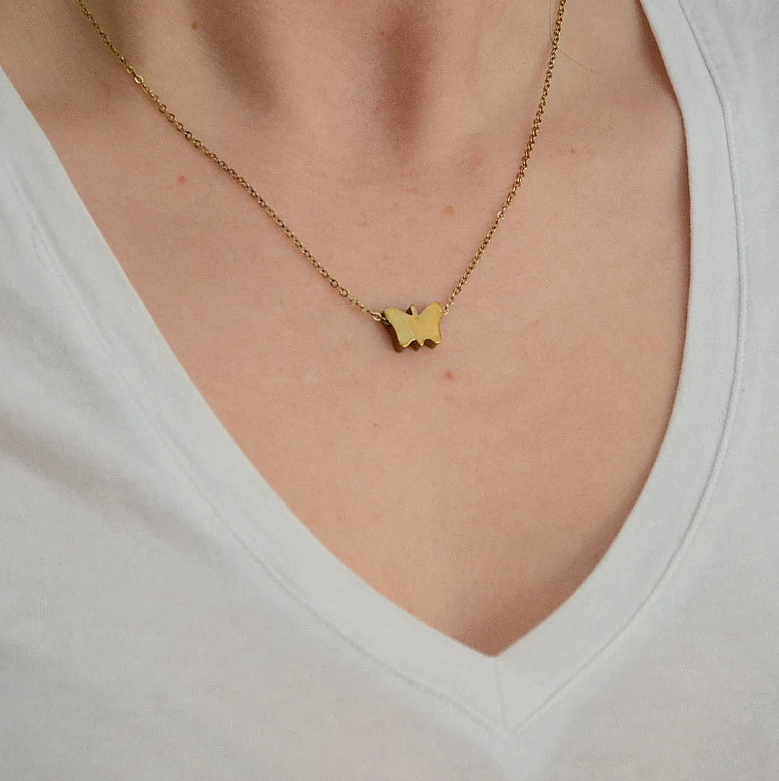 Tiny Butterfly Necklace