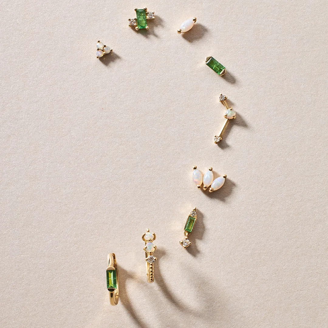 URSA | Opal and Lab-Grown Diamond Constellation Threadless Flatback Earring