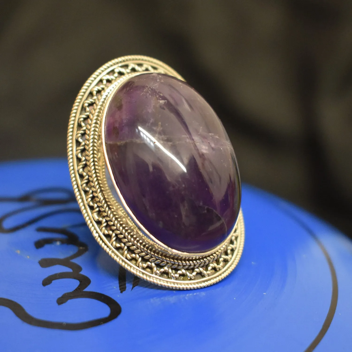 Vintage Amethyst Ring (925) Sterling Silver