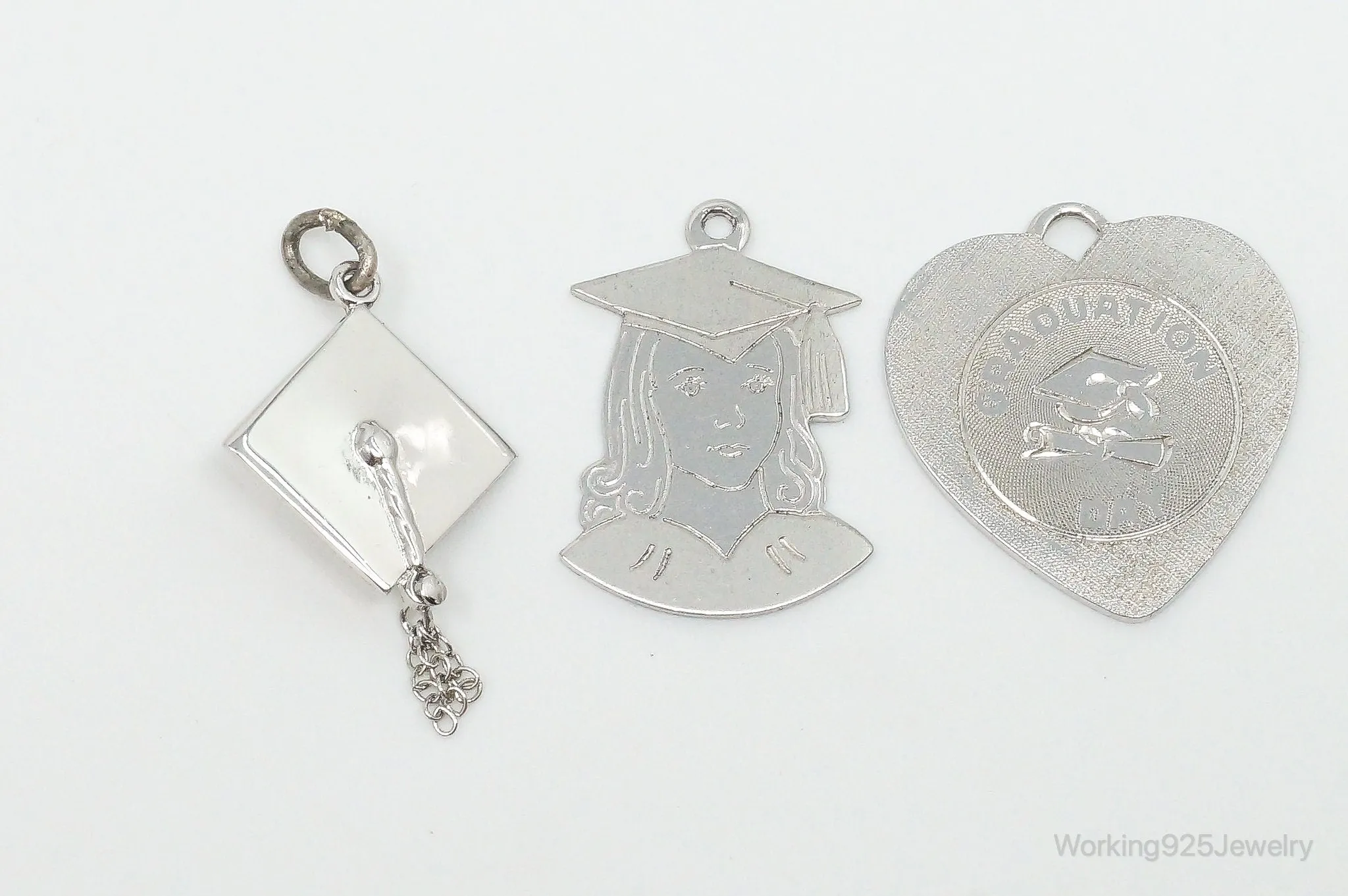 Vintage Graduation Sterling Silver Charms Lot