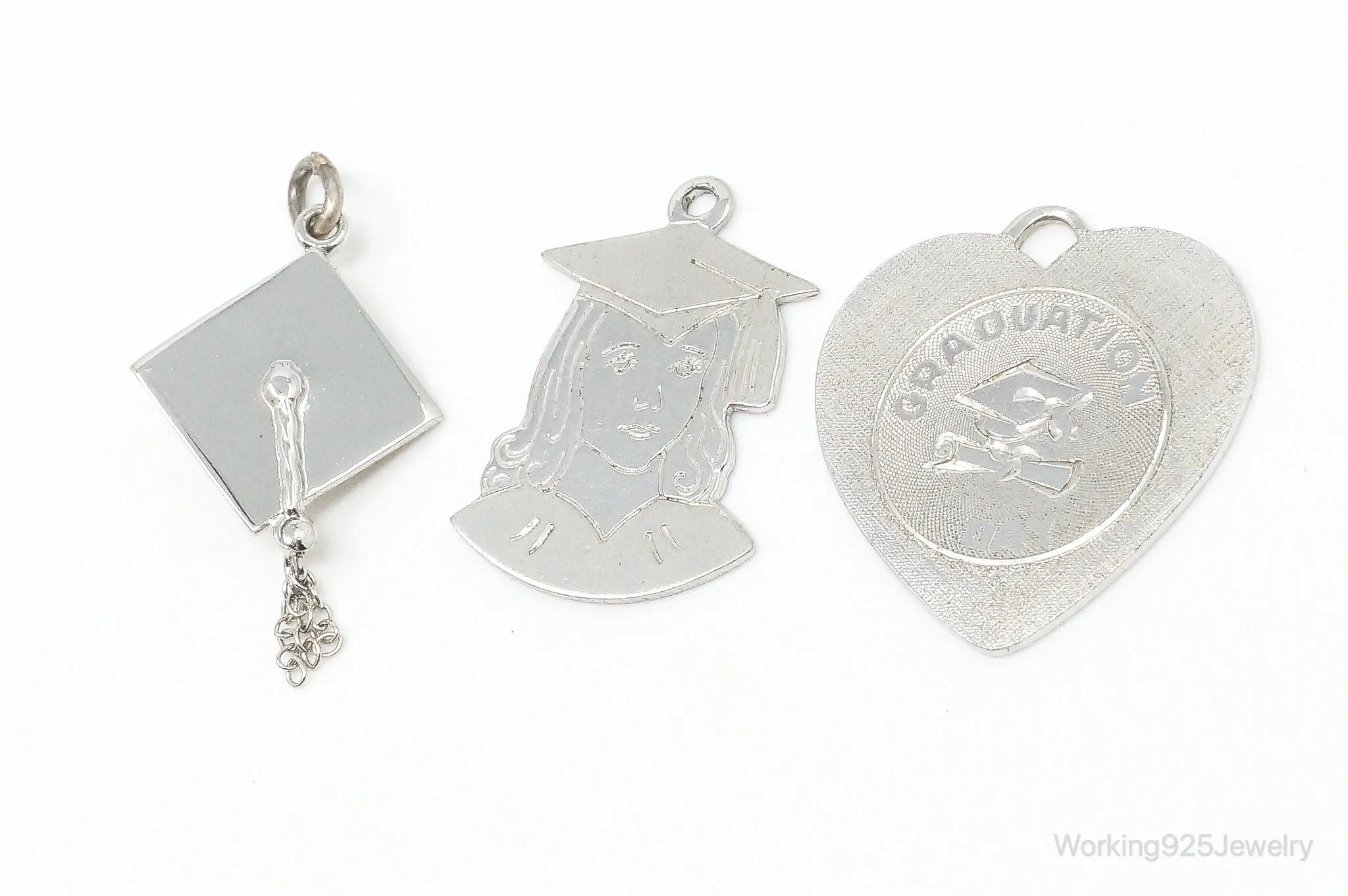 Vintage Graduation Sterling Silver Charms Lot