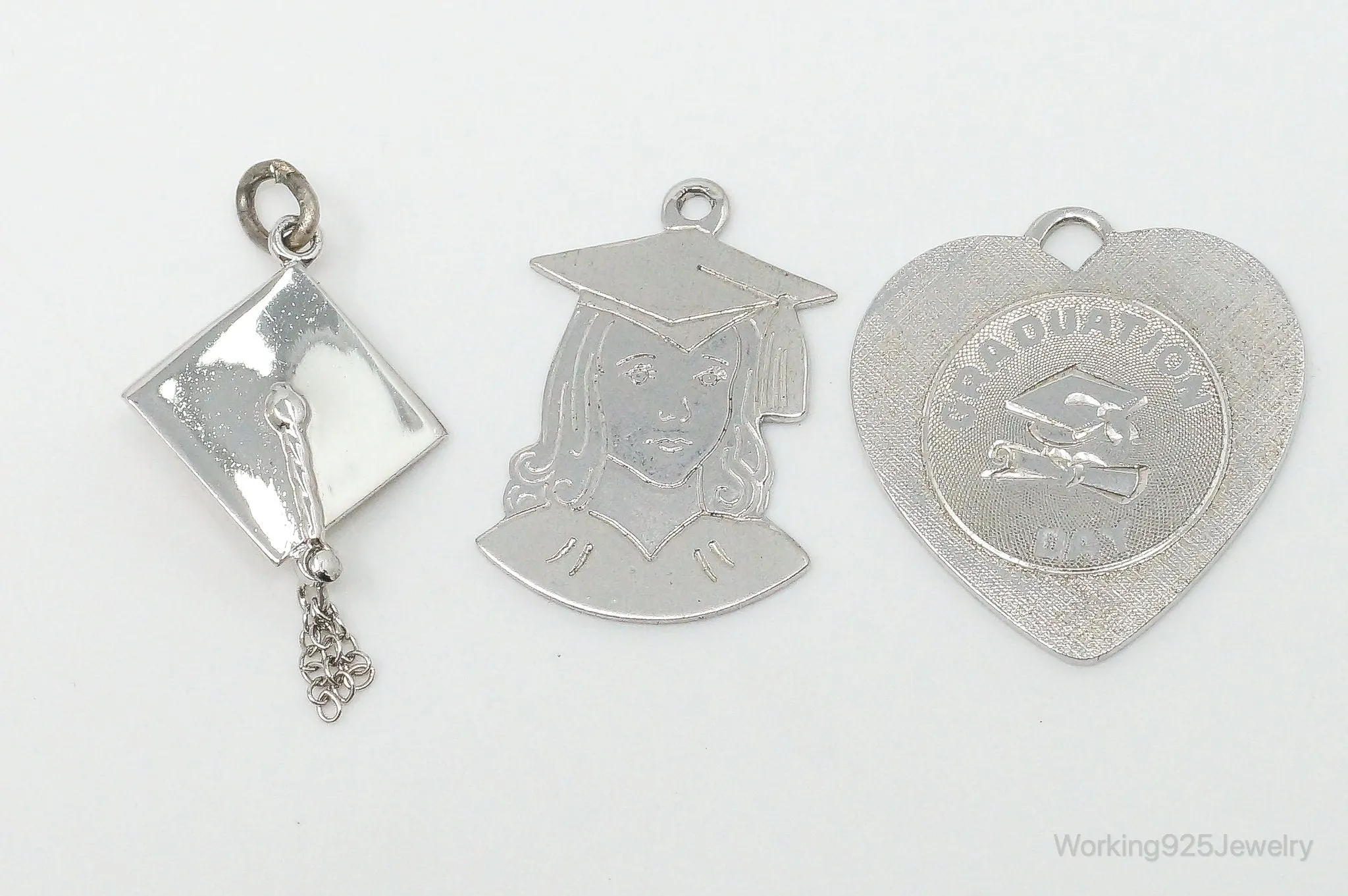 Vintage Graduation Sterling Silver Charms Lot
