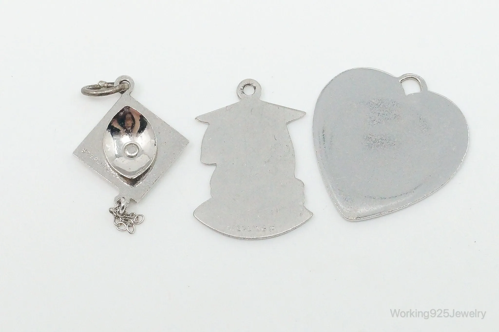 Vintage Graduation Sterling Silver Charms Lot