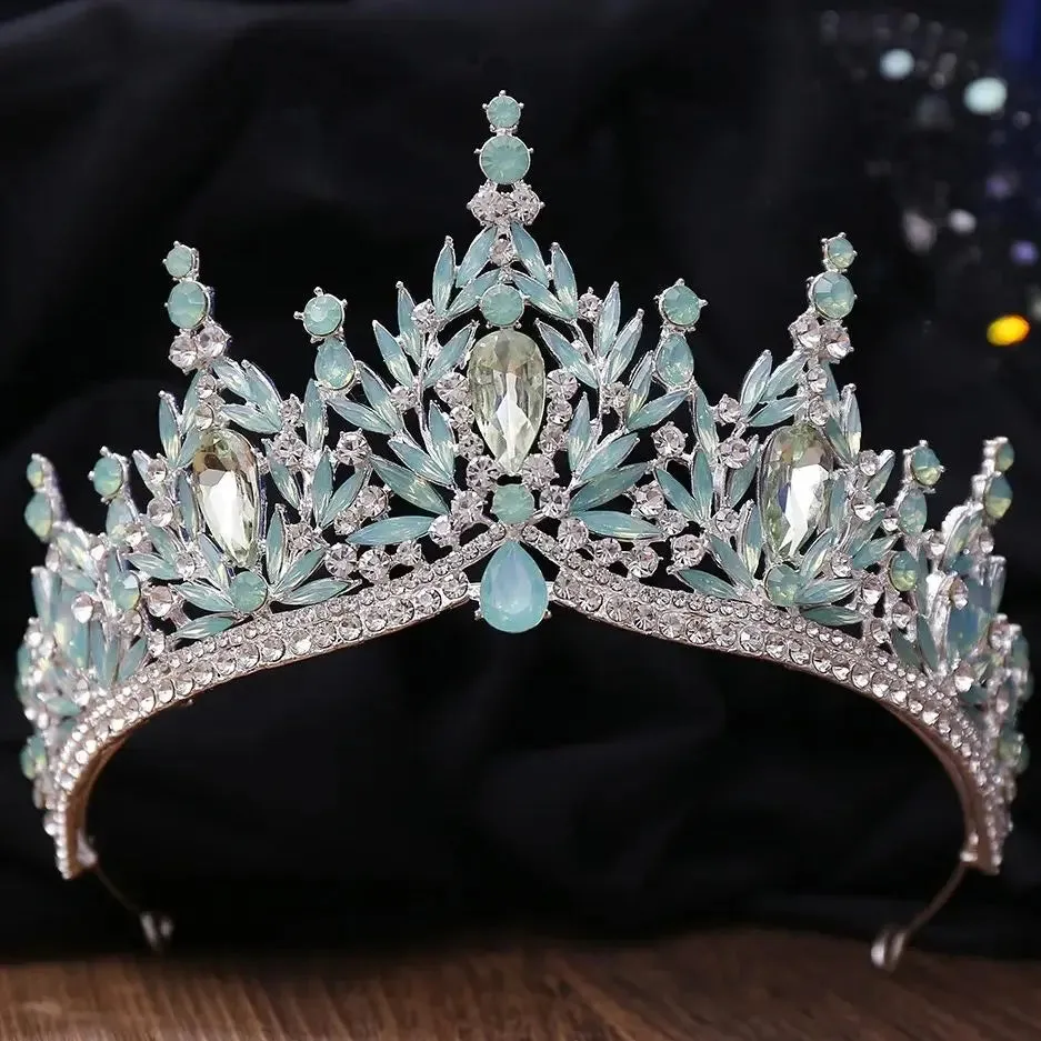 Vintage Luxury Crystal Tiara Wedding Party Crown Hair Accessories