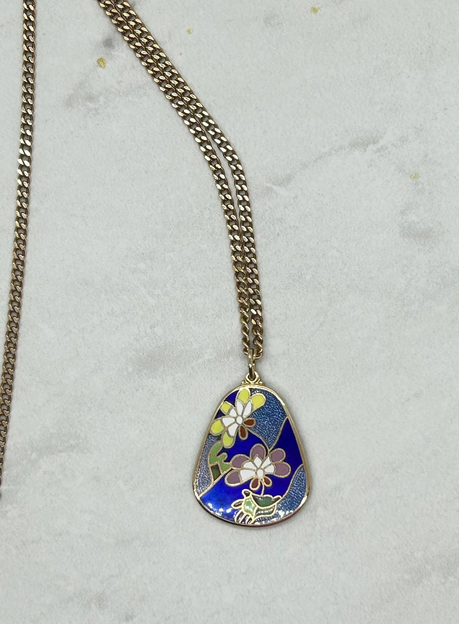 Vintage Sarah Coventry Lotus Blossom Pendant with Chain (1979)
