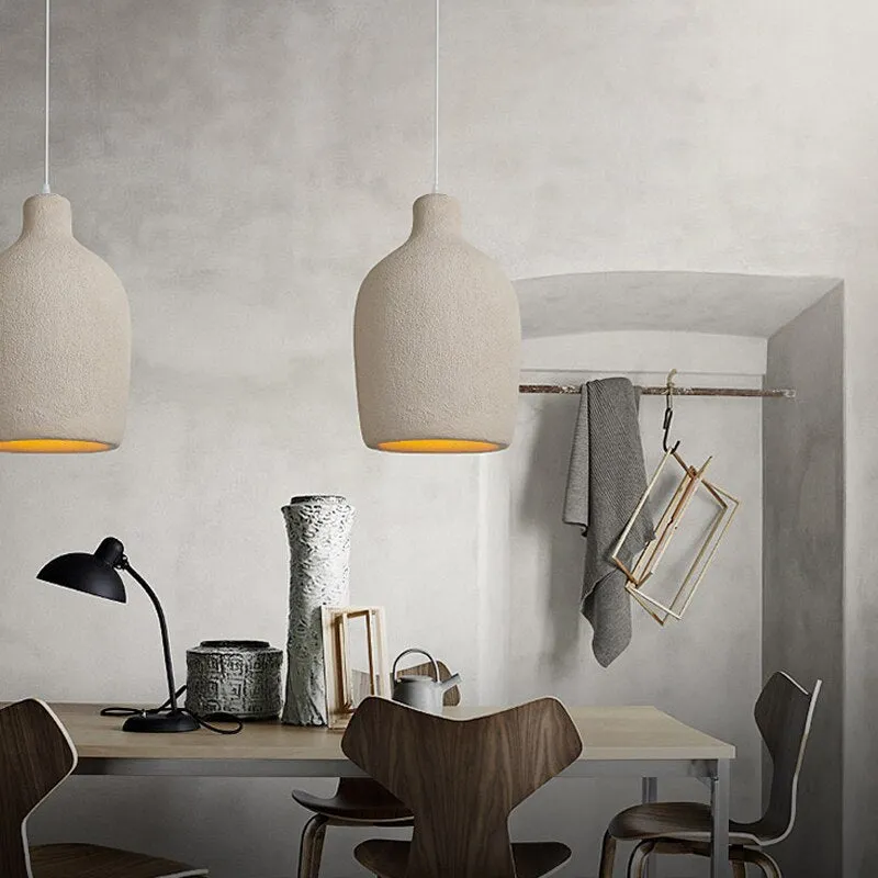 Wabi Sabi Cream Style Led Chandelier Restaurant Bar Dining Room Home Decor Pendant Lights Bedroom Bedside Hanging Lamp Fixture