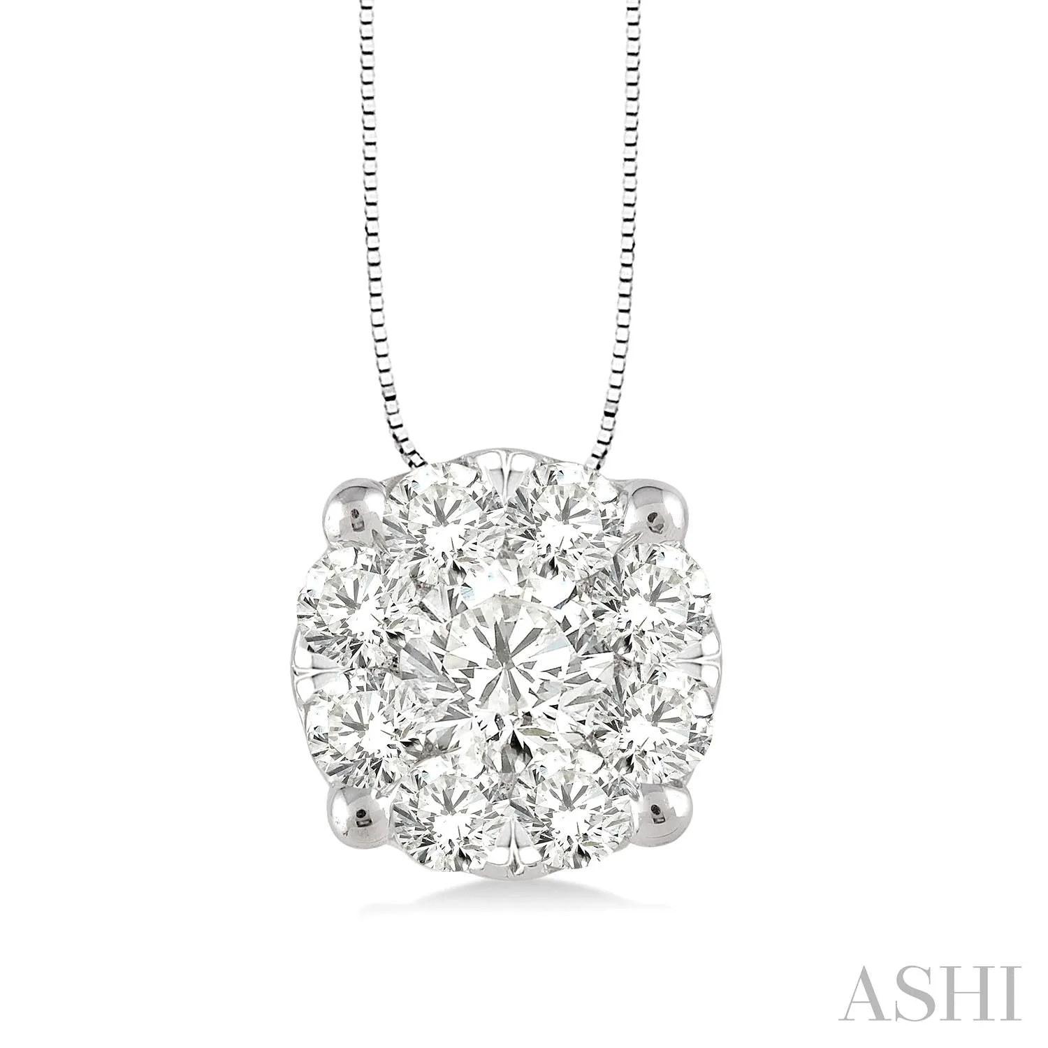 White Gold Lovebright Diamond Pendant