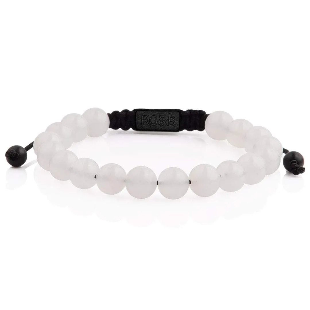 White Jade Bead Bracelet