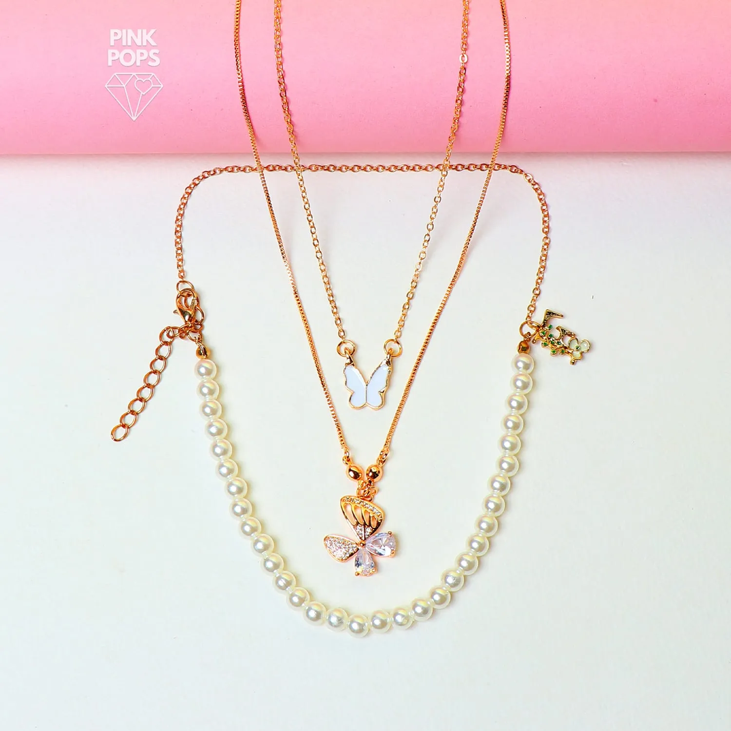 White Pearl Chain Pendant