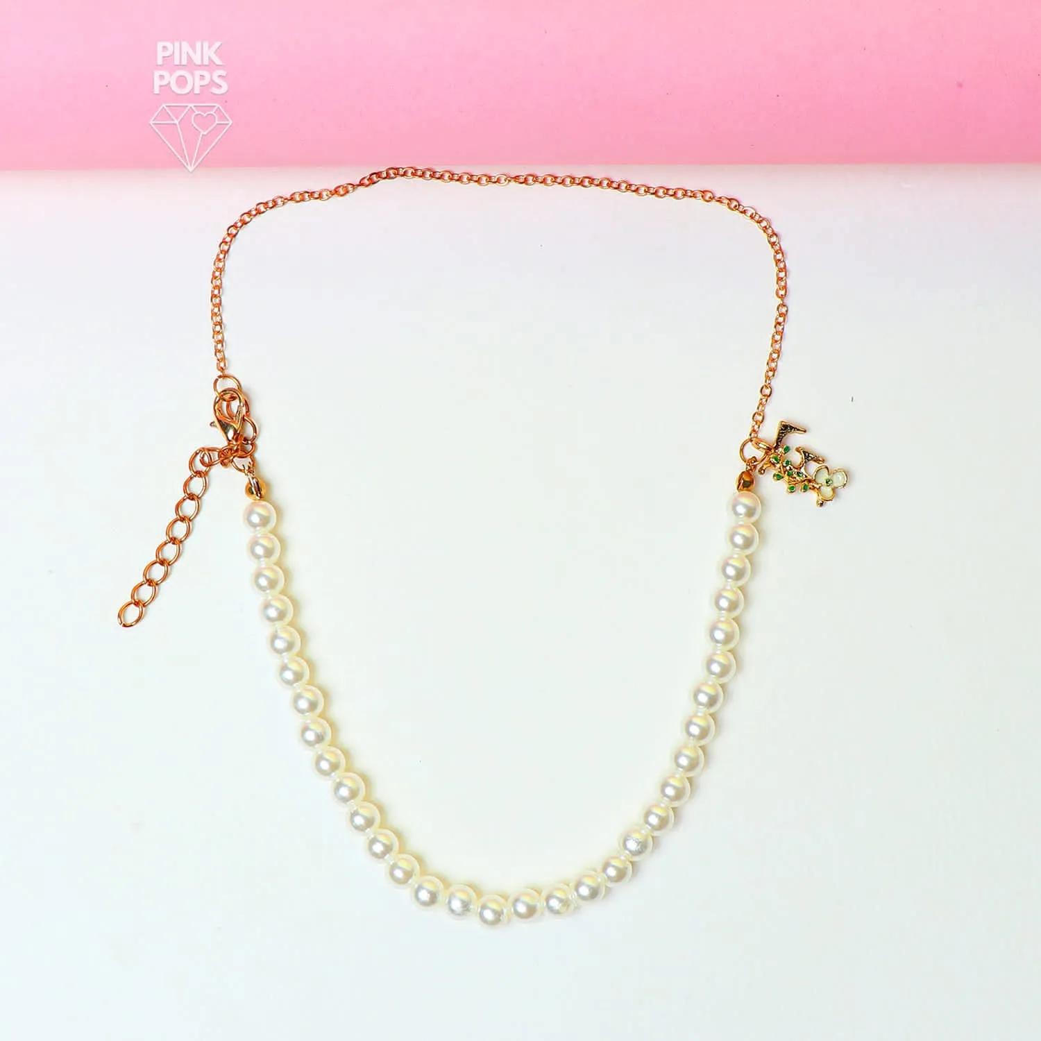 White Pearl Chain Pendant