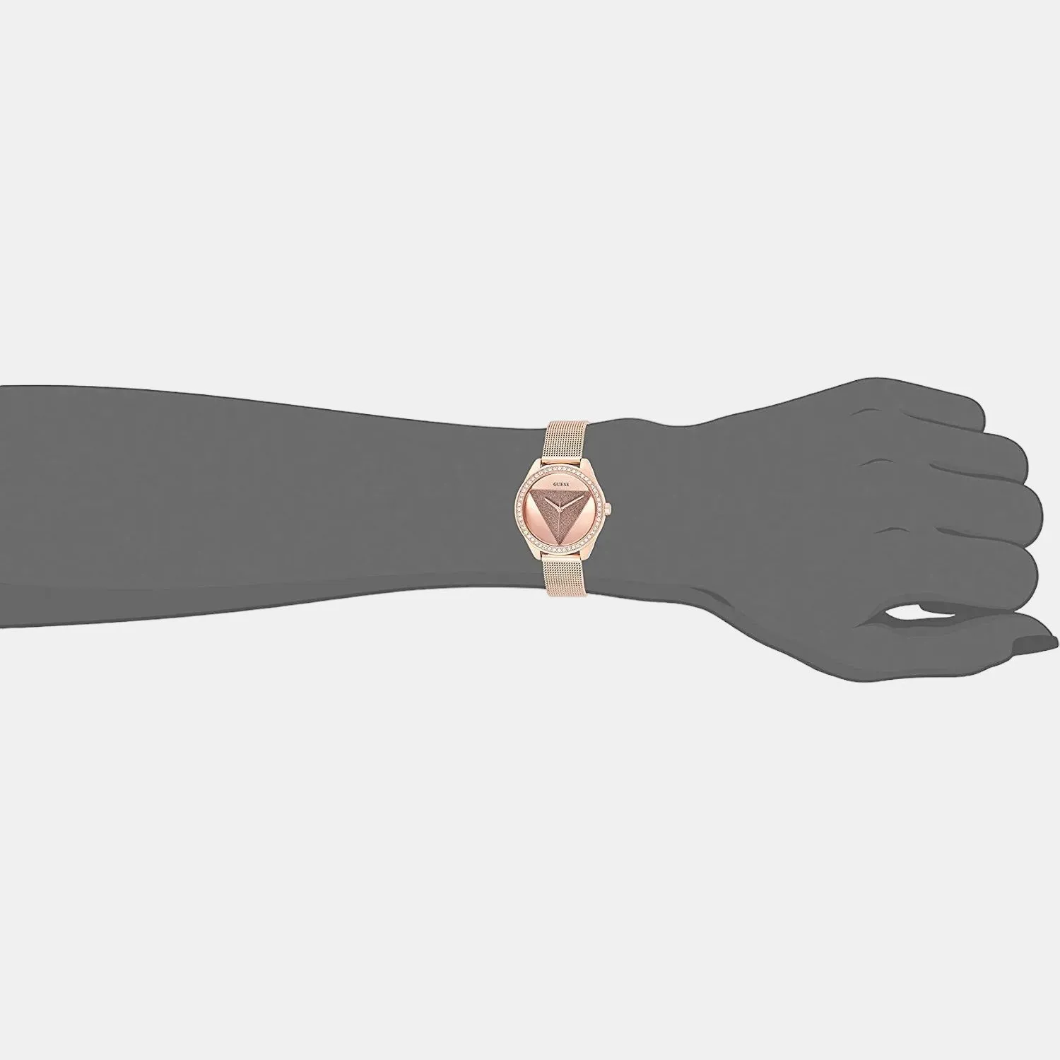 Women Rose Gold Analog Stainless Steel Watch W1142L4