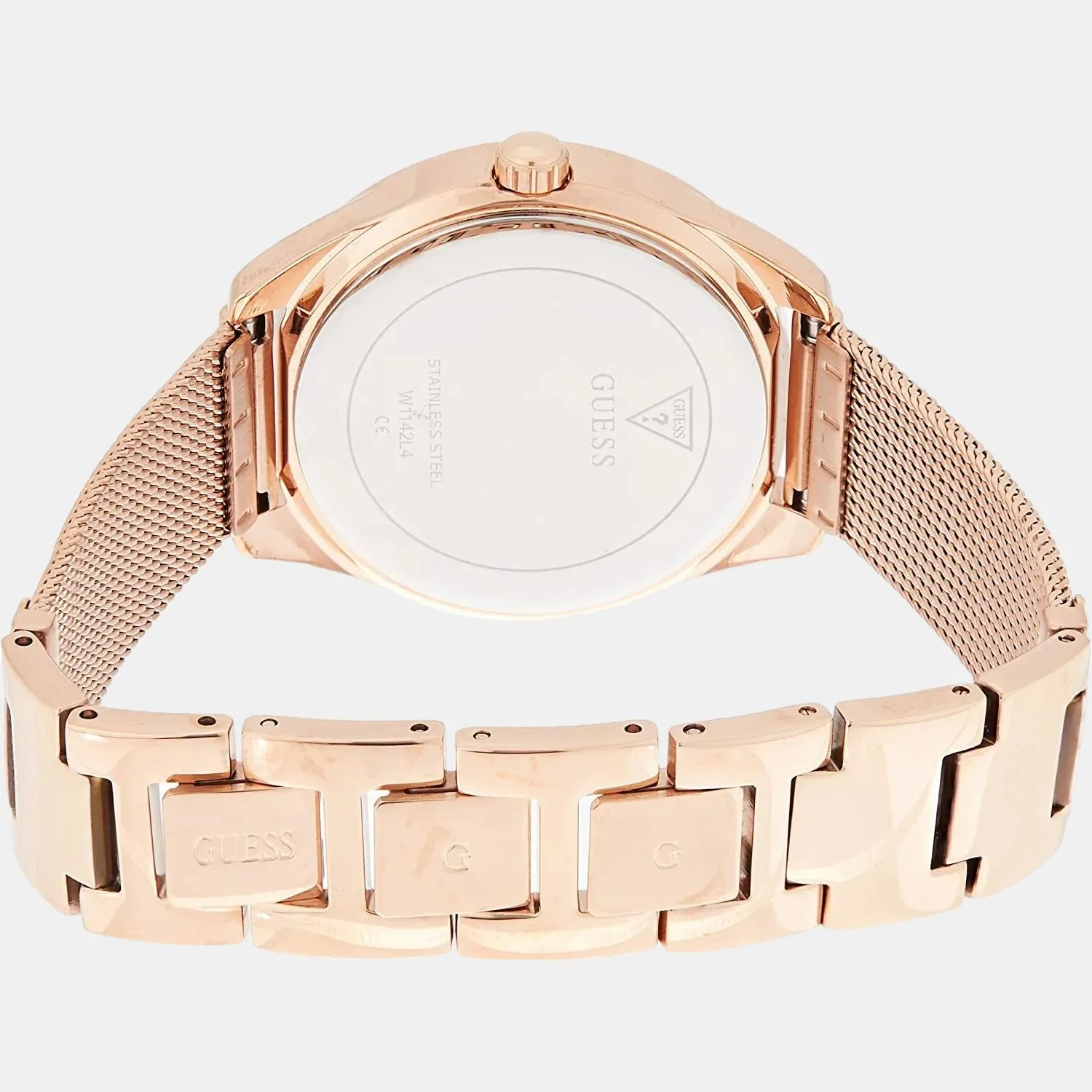 Women Rose Gold Analog Stainless Steel Watch W1142L4
