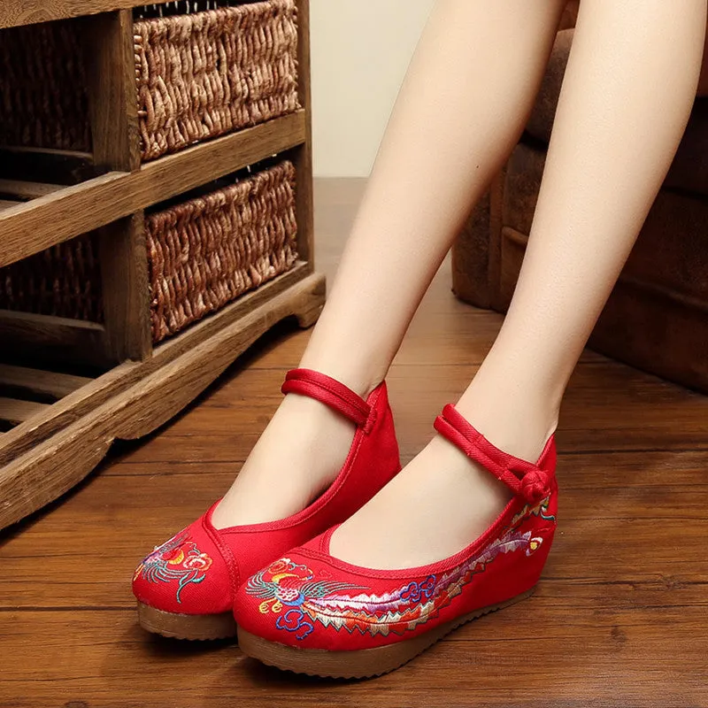 Women's Colorful Phoenix Height Increasing Insole Heels
