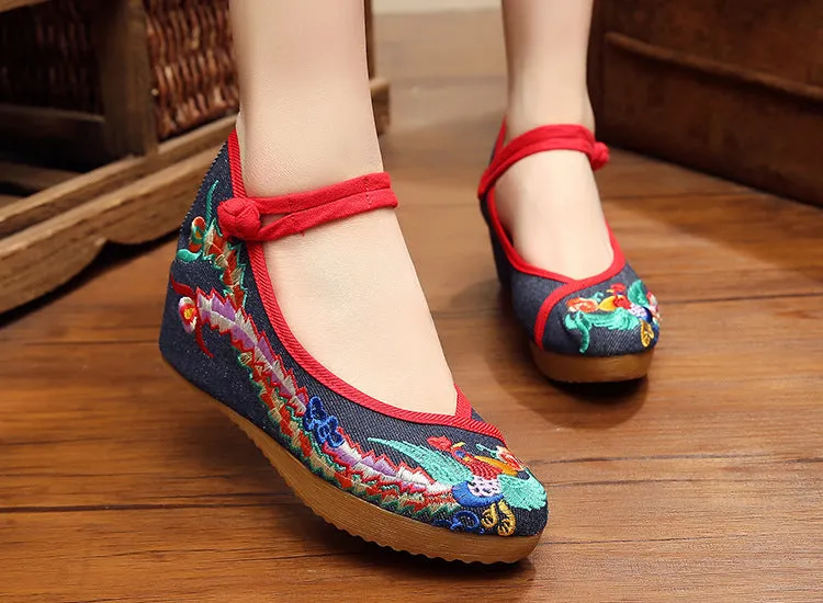 Women's Colorful Phoenix Height Increasing Insole Heels