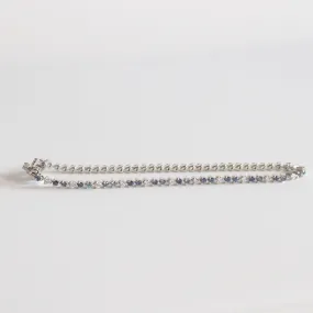 Yogo Sapphire   Diamond Trio Tennis Bracelet